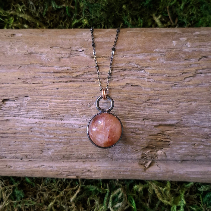 Hematoid Quartz Sphere Pendant