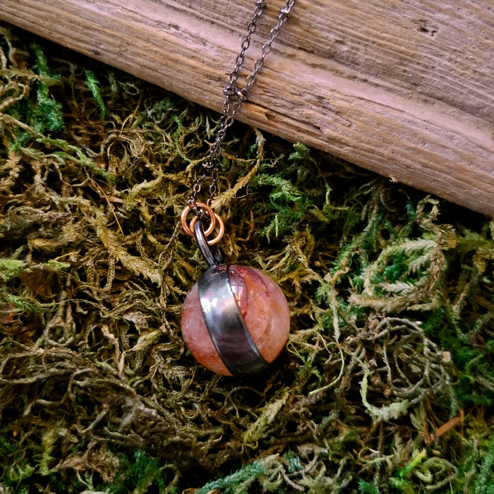 Hematoid Quartz Sphere Pendant