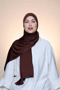 Hijab Premium Satin  Mae Brown