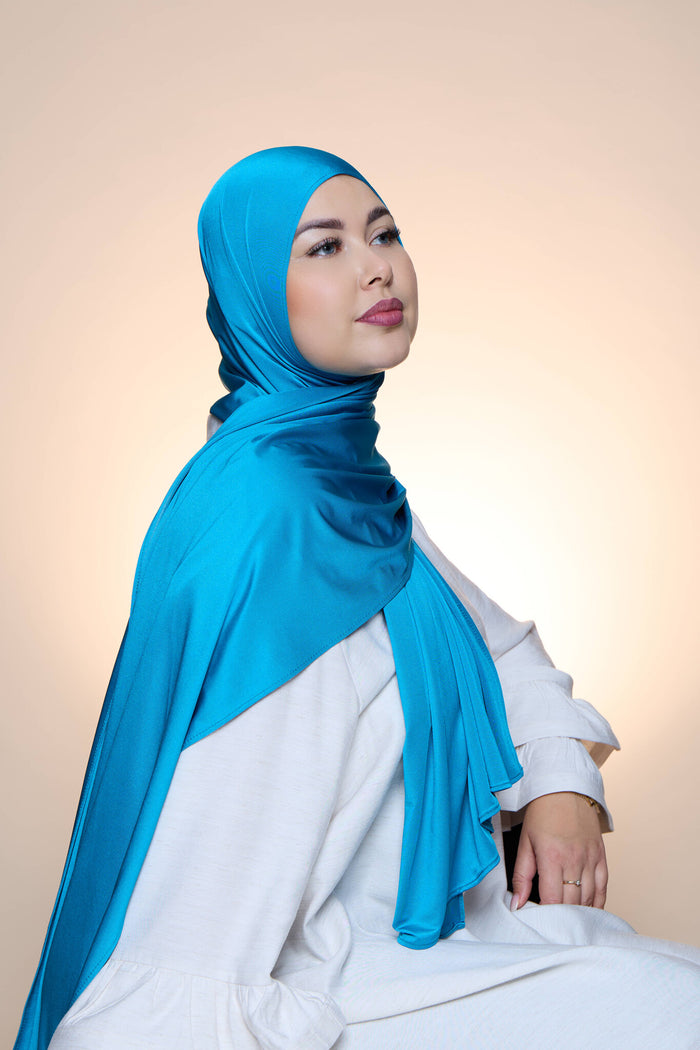 Hijab Premium Satin  Mae  Sky Blue