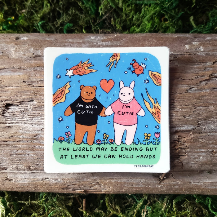 "Hold Hands" Vinyl Sticker