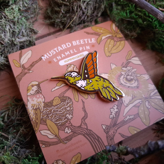 Hummingbird Enamel Pin