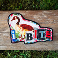 "I Bite" Goose Collage Sticker