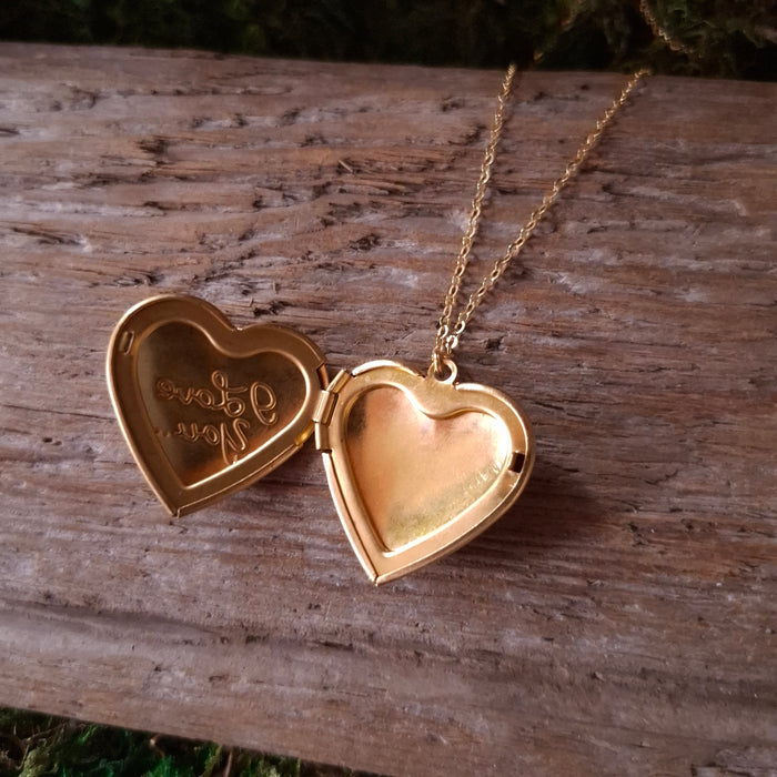 "I Love You" Vintage Heart Locket