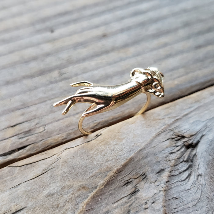 Idle Hand Brass Ring