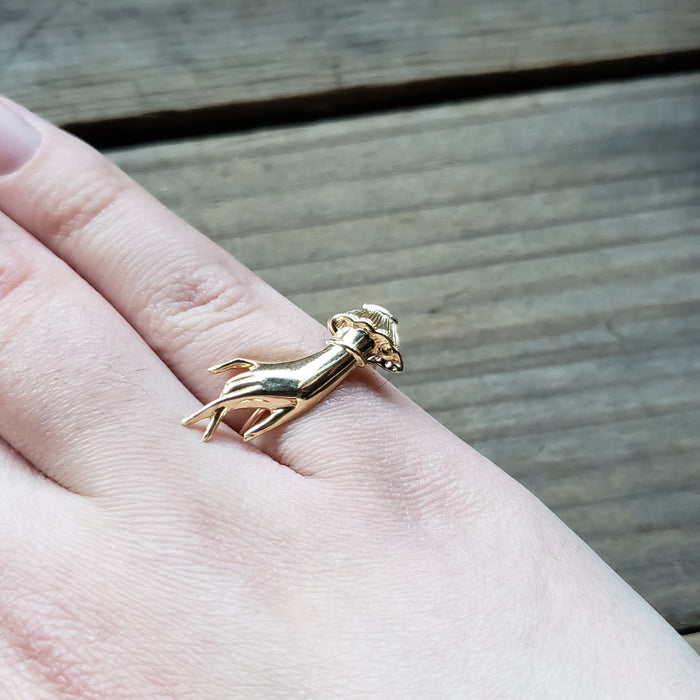 Idle Hand Brass Ring