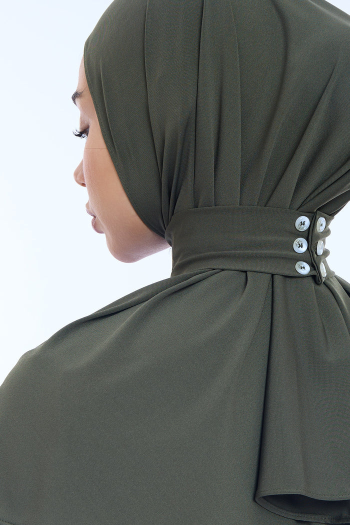 Instant Hijab Premium I Dark Moss