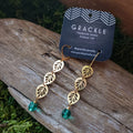 Ivy Leaves Brass Earrings