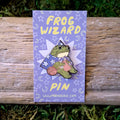 Knitting Frog Wizard Enamel Pin