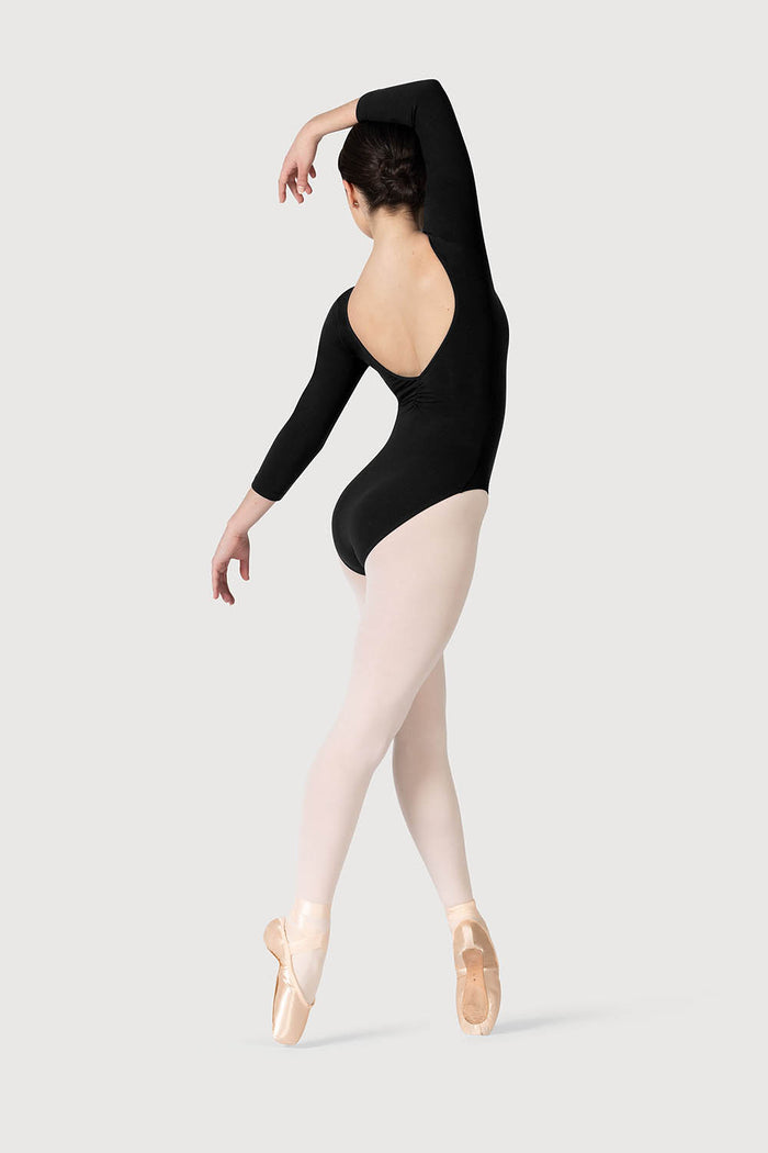 L0439 - Bloch Page Gathered ¾ Sleeve Womens Leotard