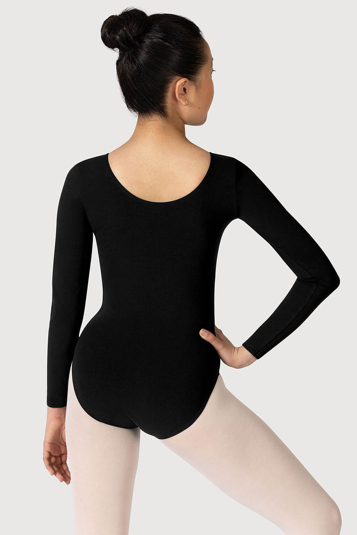 L0459 - Bloch Parla Gathered Long Sleeve Womens Leotard
