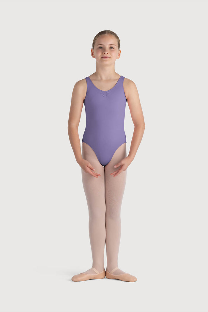 L0828G - Bloch Overture Odetta Sleeveless Pleat Girls Leotard
