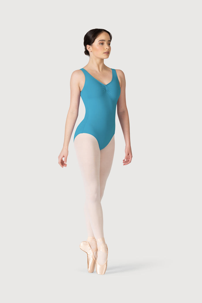 L0828L - Bloch Overture Odetta Sleeveless Pleat Womens Leotard