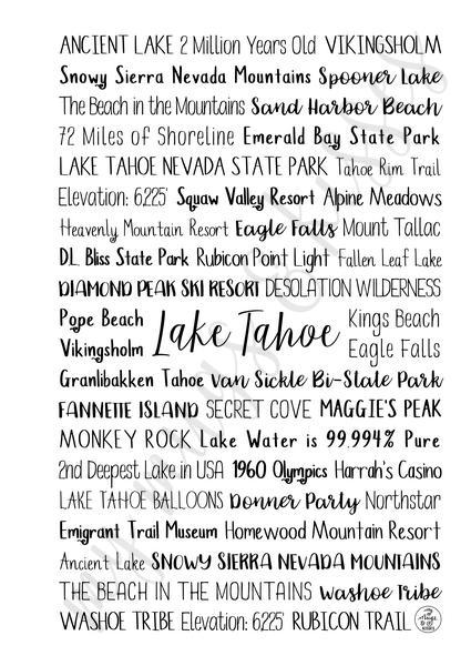 Lake Tahoe, CA Spiral Notebook