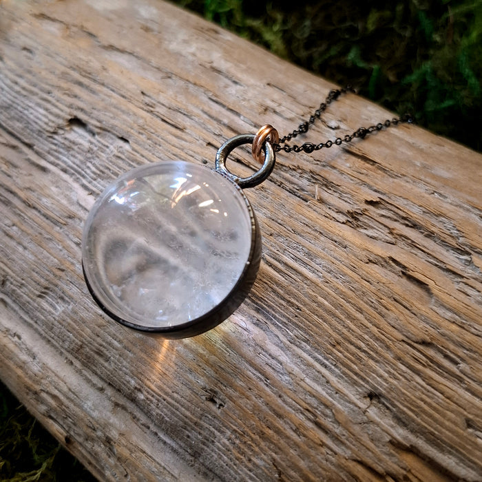 Large Clear Quartz Sphere Pendant