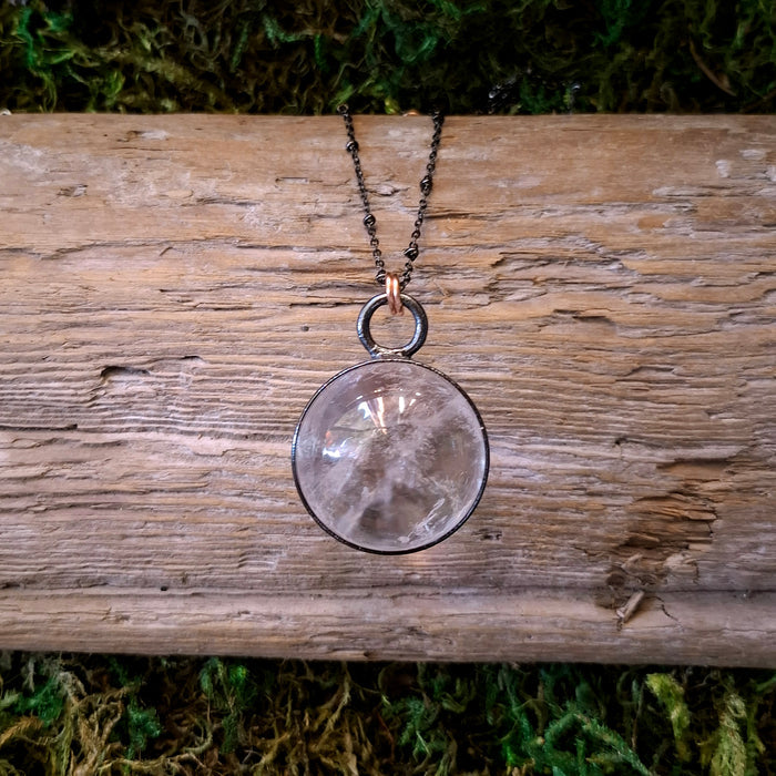 Large Clear Quartz Sphere Pendant
