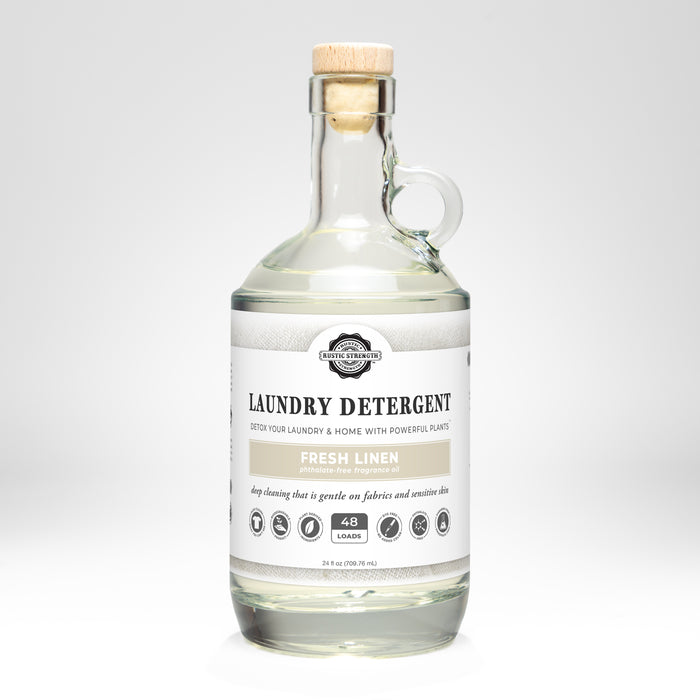 Rustic Strength - Laundry Detergent | 24oz Glass | Fresh Linen