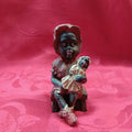 Lead Black Americana Girl with Baby Doll-Jantiques LLC.