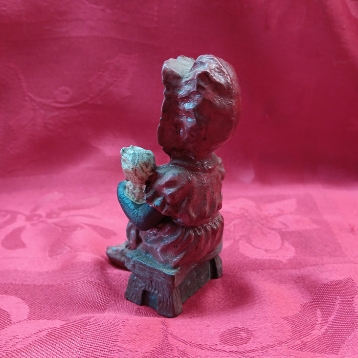 Lead Black Americana Girl with Baby Doll-Jantiques LLC.