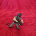 Lead Black Americana Lg Red Baseball Player Baseman-Jantiques LLC.