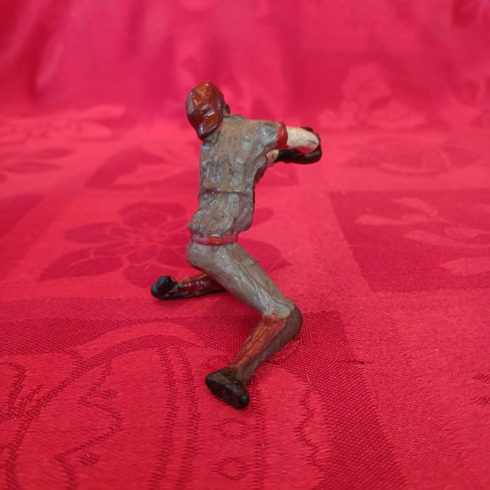 Lead Black Americana Lg Red Baseball Player Baseman-Jantiques LLC.