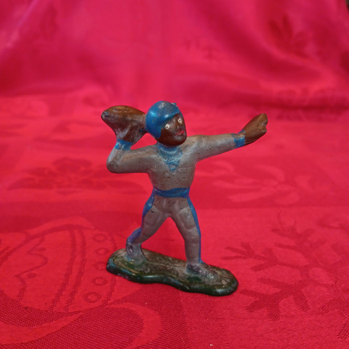 Lead Black Americana Md Blue Football Player Throwing Ball-Jantiques LLC.