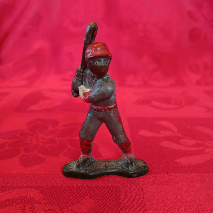 Lead Black Americana Md Red Baseball Player Batter-Jantiques LLC.