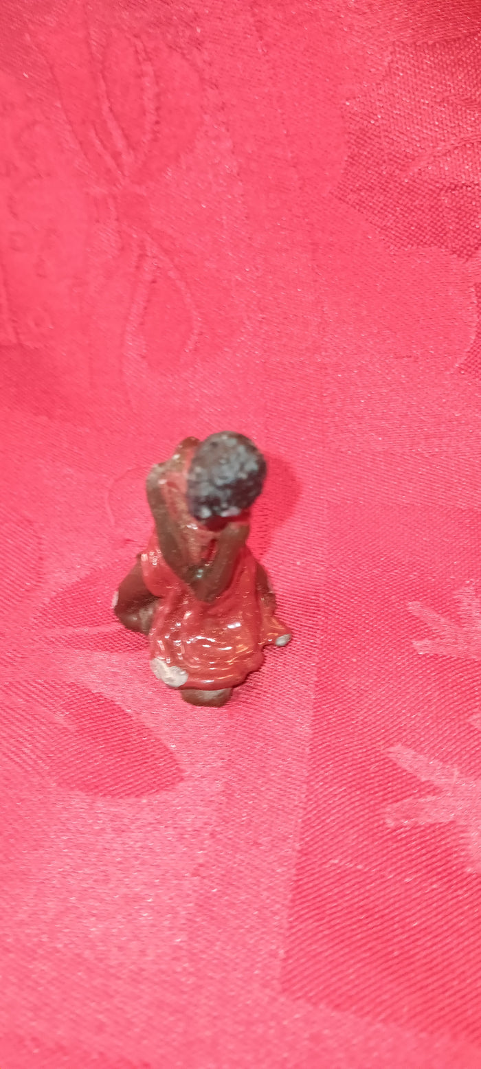 Lead Erotic Black Americana Woman in Red Dress-Jantiques LLC.