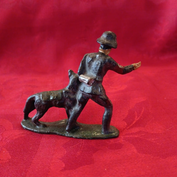 Lead WWII Natzi German Soldier & Dog-Jantiques LLC.