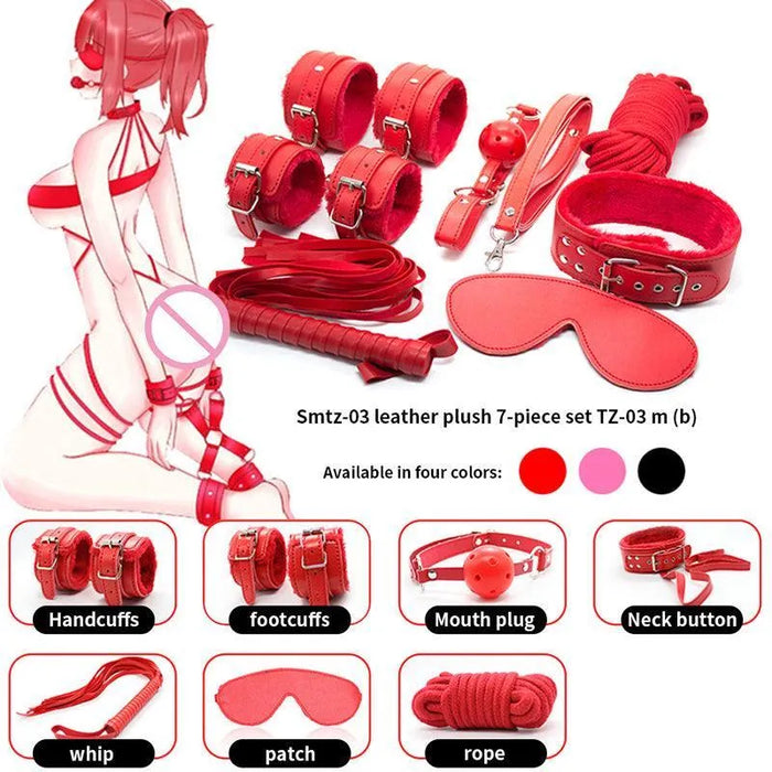 Leather BDSM Sexual Bondage Toys Sets for Extreme Kinky Sex - xinghaoya official store