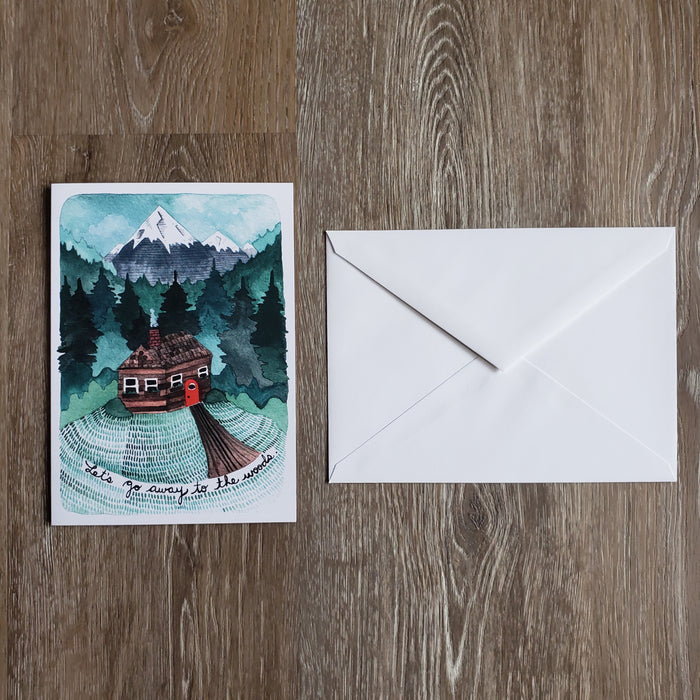 "Let's Go Away to the Woods" Greeting Card