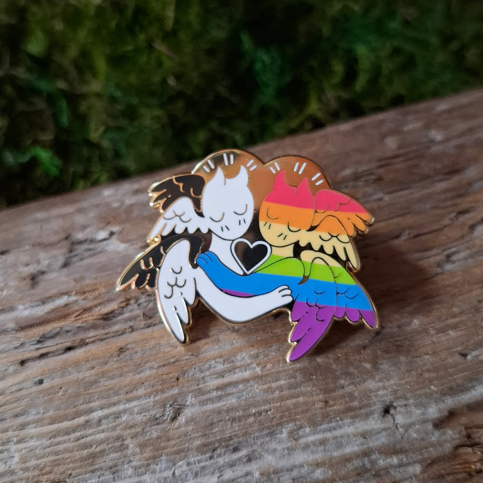LGBT Ally Angel Enamel Pin