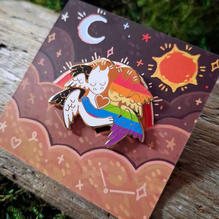 LGBT Ally Angel Enamel Pin