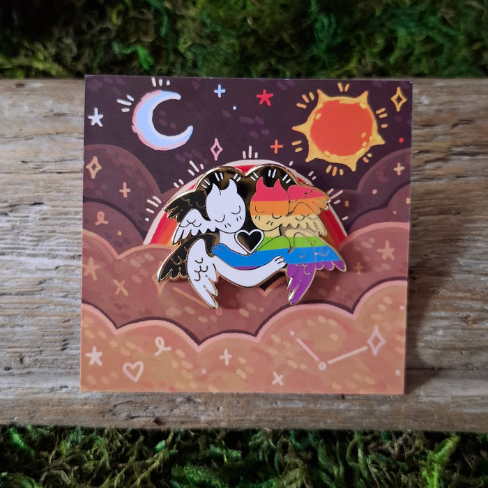LGBT Ally Angel Enamel Pin