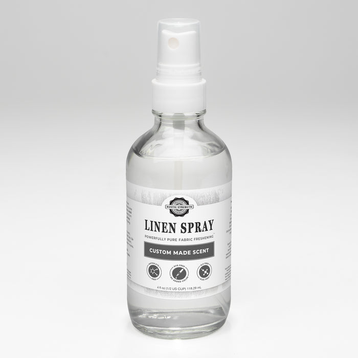 Rustic Strength - Linen Spray | 4oz Glass Spray Bottle | Custom Made Scent