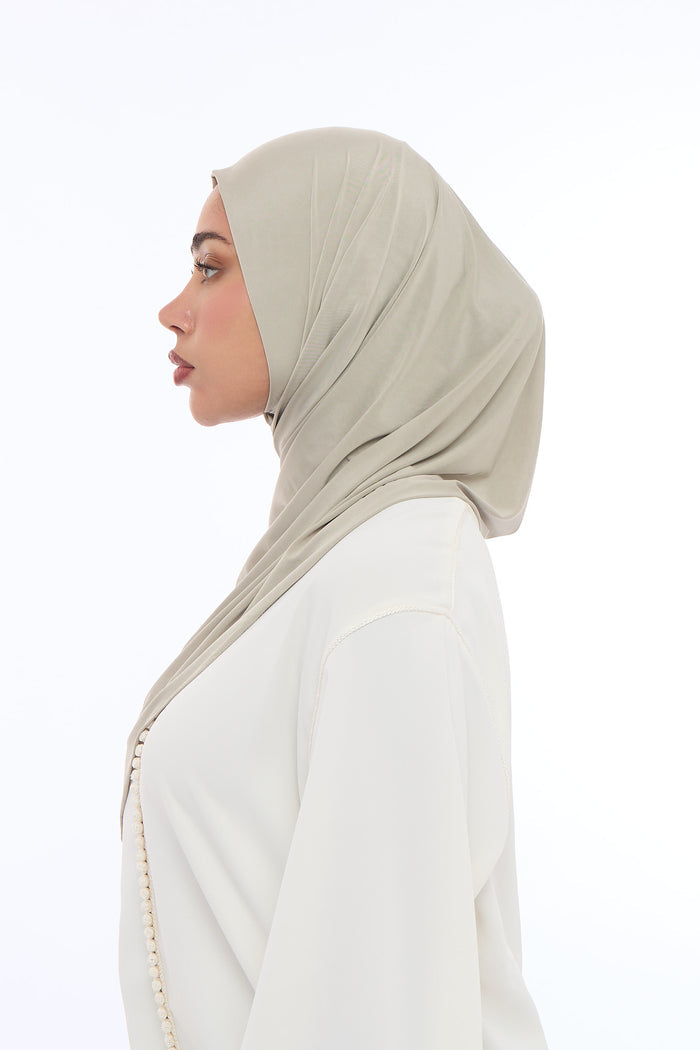 Liquid Jersey Hijab Min - Soft Khaki