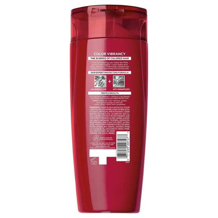 L'Oréal Paris Elvive Color Vibrancy Protecting Shampoo for Color-Treated Hair 12.6 oz - 6 Pack