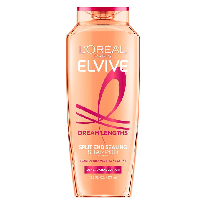 L'Oréal Paris Elvive Dream Lengths Restoring Shampoo with Castor Oil & Vitamins B3 B5 12.6 oz - 6 Pack