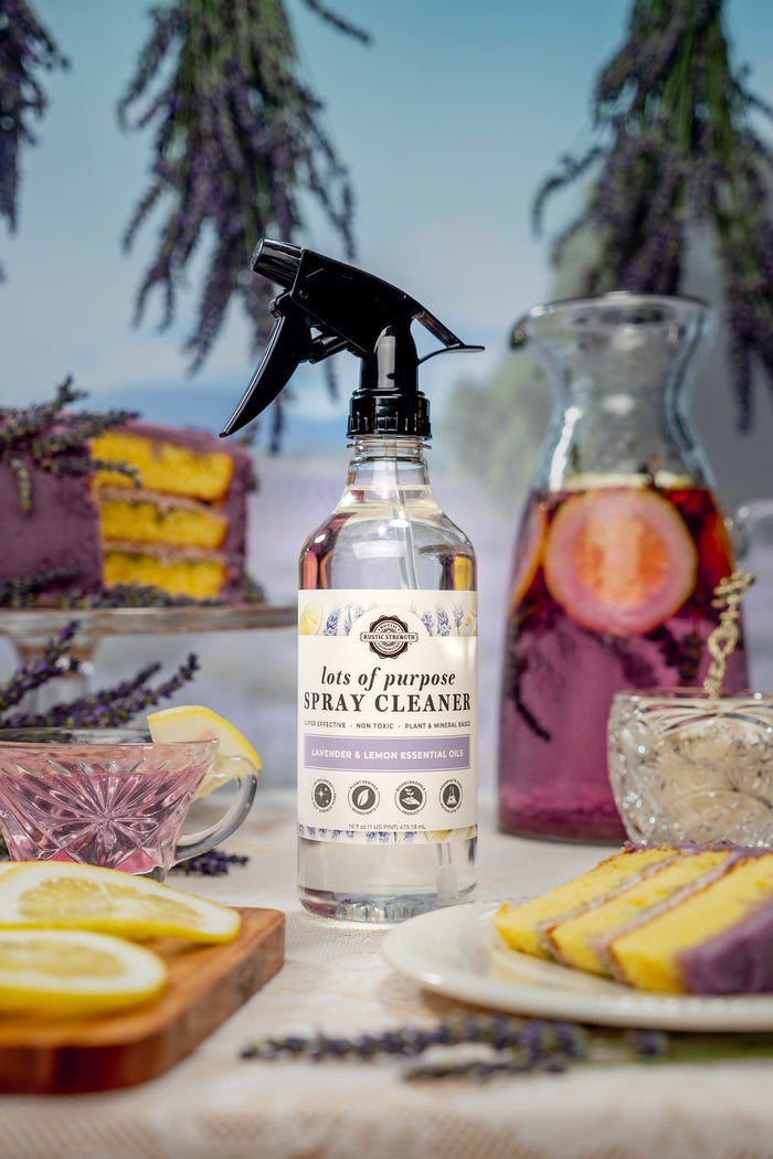 photoshoot image of lavender lemon lots of purpose spray