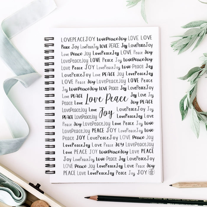 LovePeaceJoy Spiral Notebook