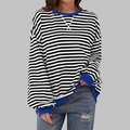 Luka I Casual Long Sleeve Round Neck Striped Shirt