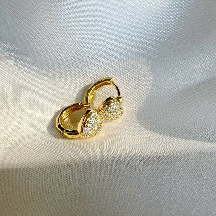 Maddie Heart Gold Filled Huggie Hoops Earrings
