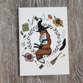 Magic Student Fox Greeting Card