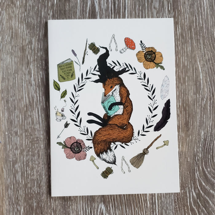 Magic Student Fox Greeting Card