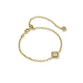 Mallory Crystal Delicate Chain Bracelet - Gold Metal White Cz (Copy)
