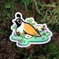 Mama Quail Holographic Vinyl Sticker