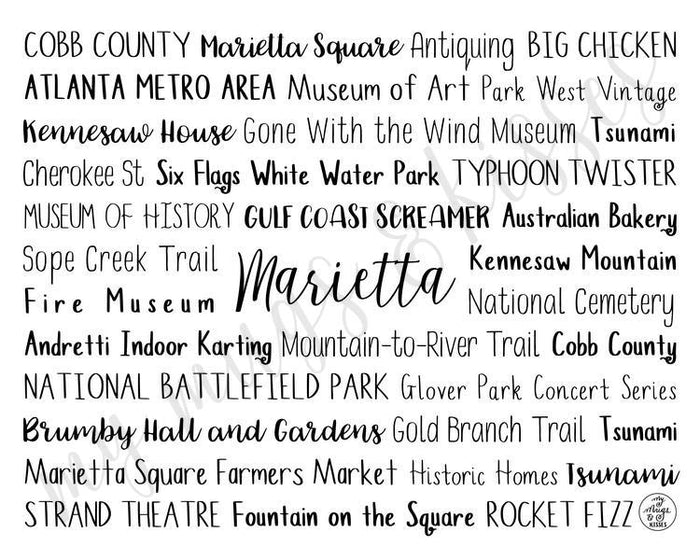 Marietta, GA Digital Download