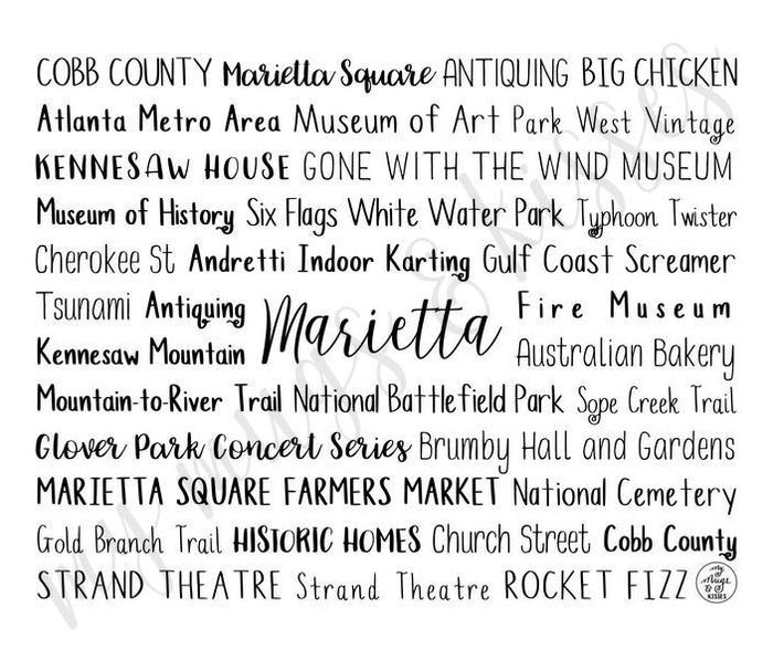Marietta, GA Travel Mug