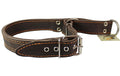 Martingale Genuine Brown Double Ply Leather Dog Collar Choker Large Fits 19"-22.5" Neck.