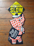 Mascot Toppie for Top Value Stamps metal sign